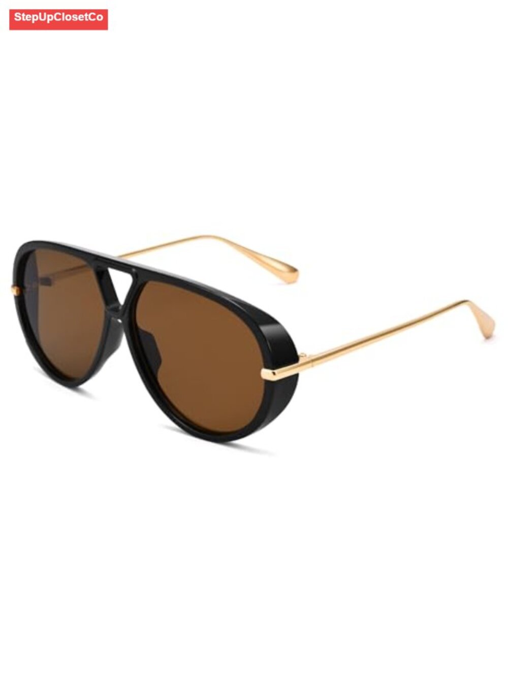 Oversized Round Aviator Sunglasses for Women Retro Shield Shades UV400